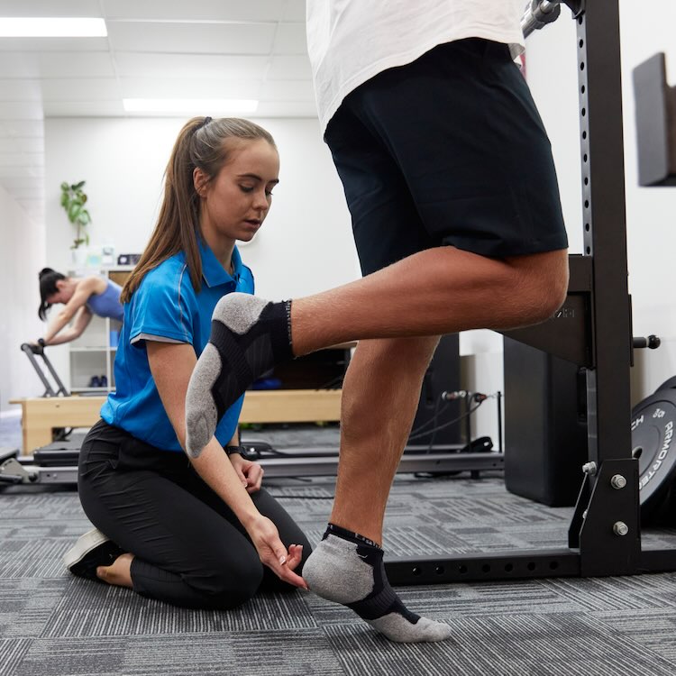 Man doing calf raises