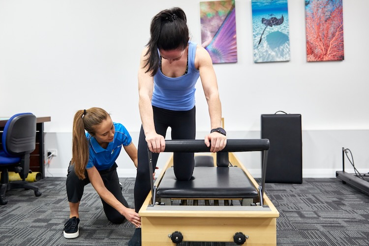 Woman doing our resistance training program